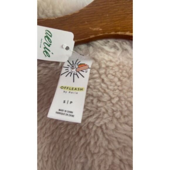 New Aerie Offleash By Aerie Leather Sherpa Dog Vest - Deep Earth - Size Small - Picture 7 of 12